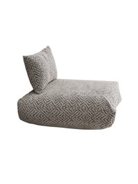 Atelier Del Sofa Zikzak Grey Cojín 70x27x70 cm en Tela TEDDY Color Gris